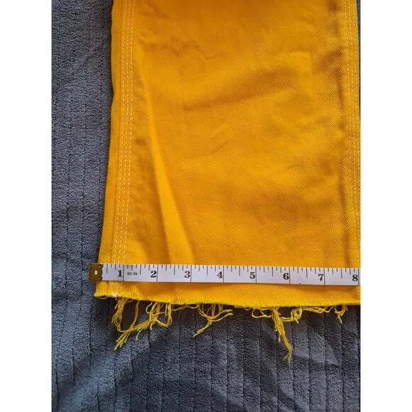 Dickies Bib Overalls Women's Size Small Yellow Denim Carpenter - Picture 6 of 7